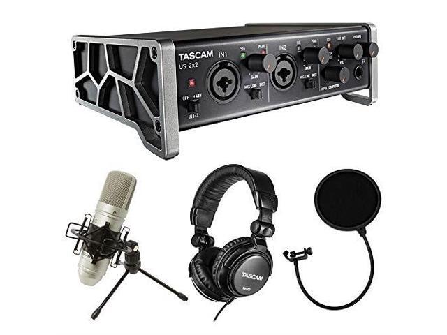 tascam trackpack 2x2 complete recording studio for mac/windows